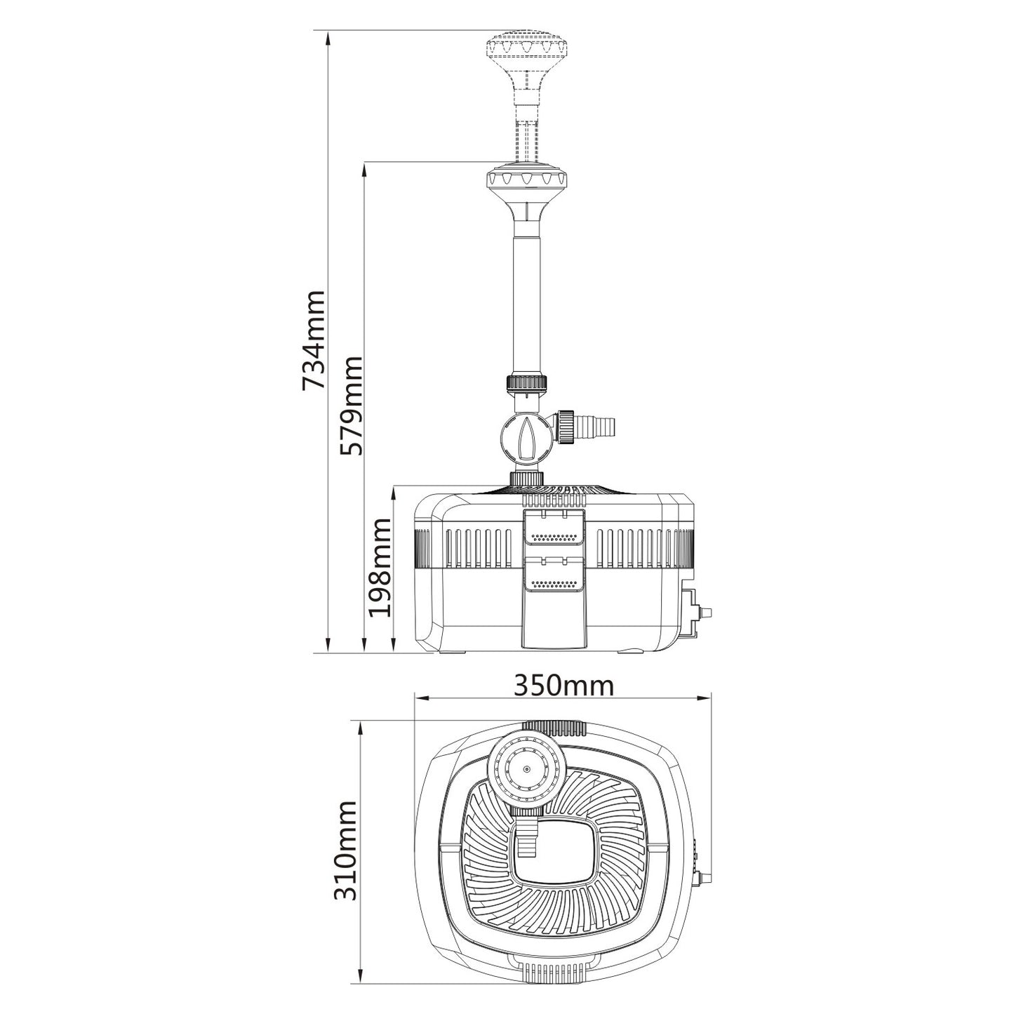 BluFilter 3611 - Vijverpomp met filter set, 11W UV-c en fonteinset